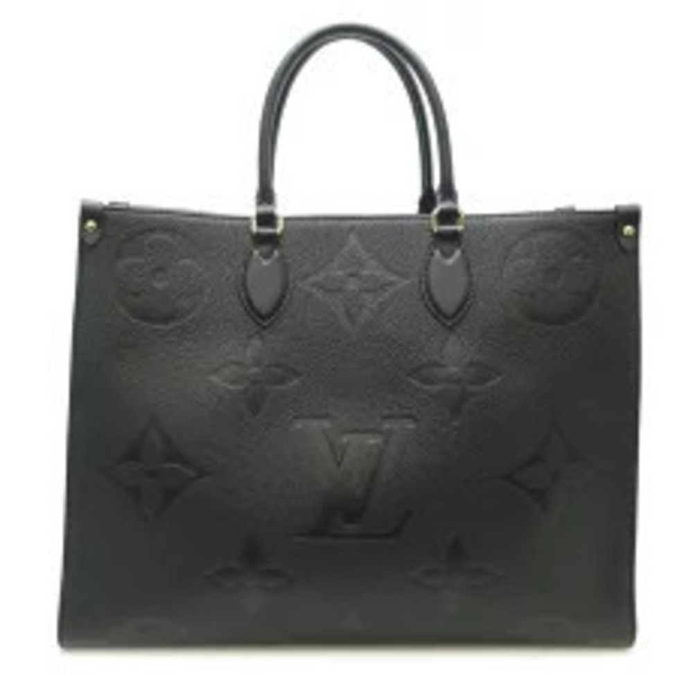 Louis Vuitton OnTheGo Handbag Monogram Empreinte Noir Black Yellow